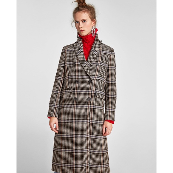 NWT ZARA Oversized Check Coat 8284/749 Size XS - Picture 2 of 8